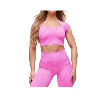 GYMSHARK Adapt X Whitney Animal Seamless Crop Top Crop Top Women's