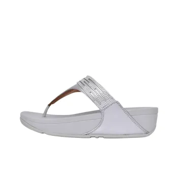 FITFLOP Rubber Sole Slip Resistant Flip Flops Women's Silver