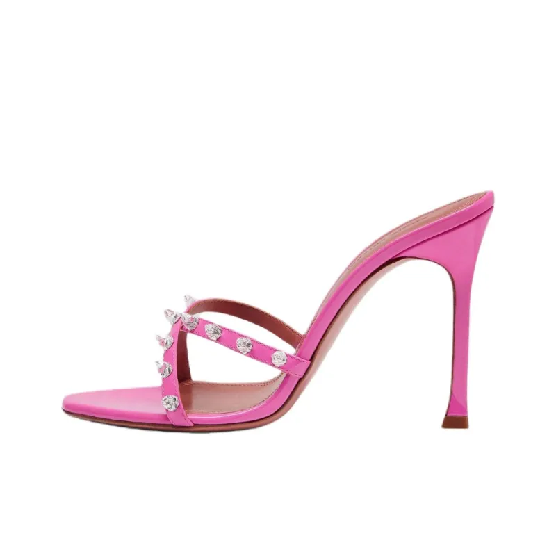 AMINA MUADDI Quiet Slide Slippers 10.5cm Women's Pink-0
