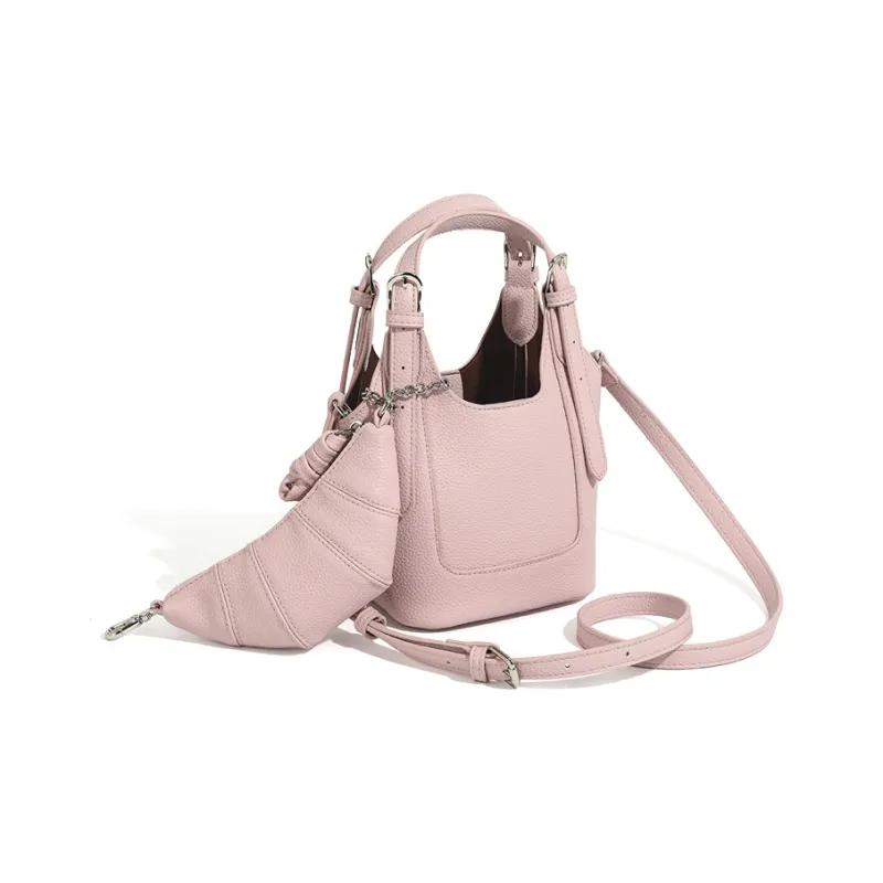 Vigno Synthetic Leather Shoulder Bag, Crossbody Bag, Handbag Regular Women's Pink/Black/Ecru-1
