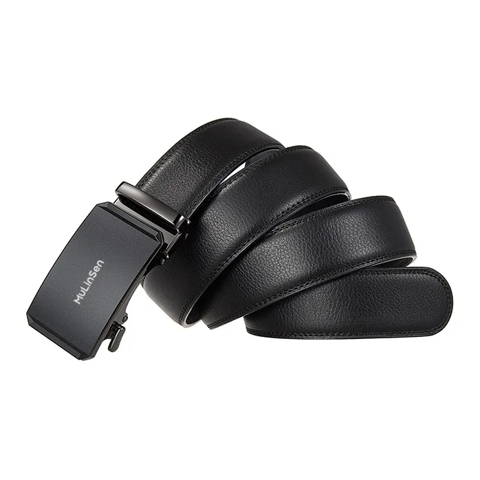 Mulinsen Cow Leather Belts Men's Width 3.5CM-2