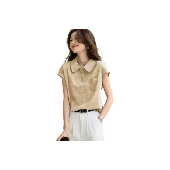 Mo Han Yi Mei T Shirts Women's Beige Apricot