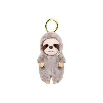 ZHONGGUOGUOJIADILI Soft Skin-Friendly Plush Fabric Bag Accessory Pendant Charm Unisex Gray Brown Tree Sloth