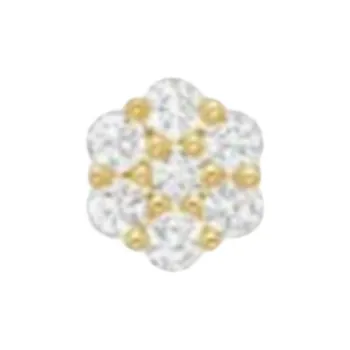 AHKAH Diamond Stud Earrings Unisex Gold