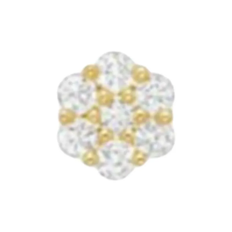 AHKAH Diamond Stud Earrings Unisex Gold-0