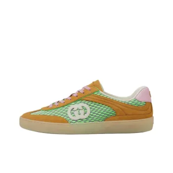 GUCCI G75 Low Top Skateboard Shoes Men's Brown Green