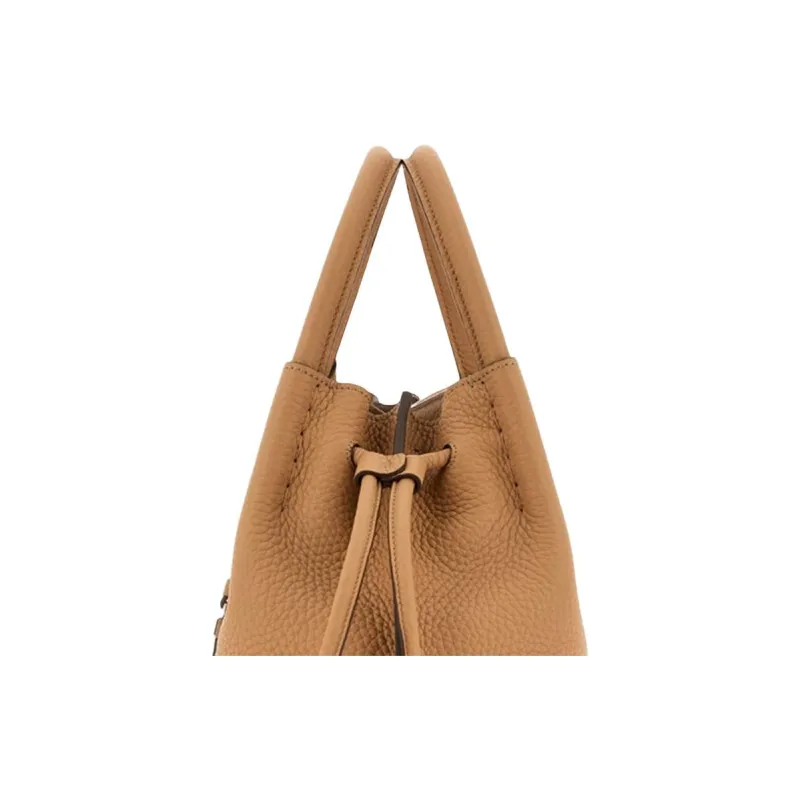 TOD'S Cow Leather One Shoulder Handbag Trumpets Women's Brown-3