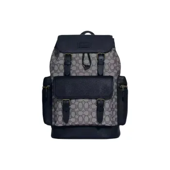 COACH Sprint Calfskin Backpack Tubas Men's Marine Blue