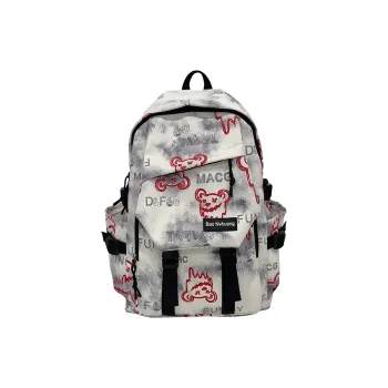 WICKBUEN Nylon Fabric Backpack Regular Unisex Black/Red/Khaki/Blue