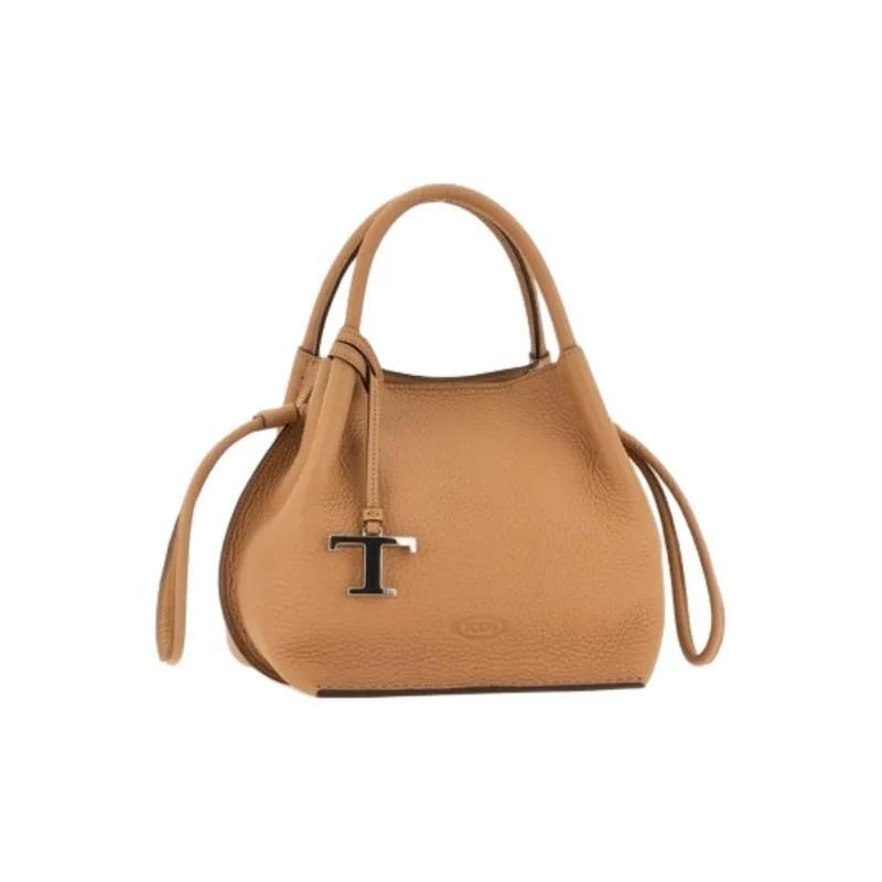 TOD'S Cow Leather One Shoulder Handbag Trumpets Women's Brown-1