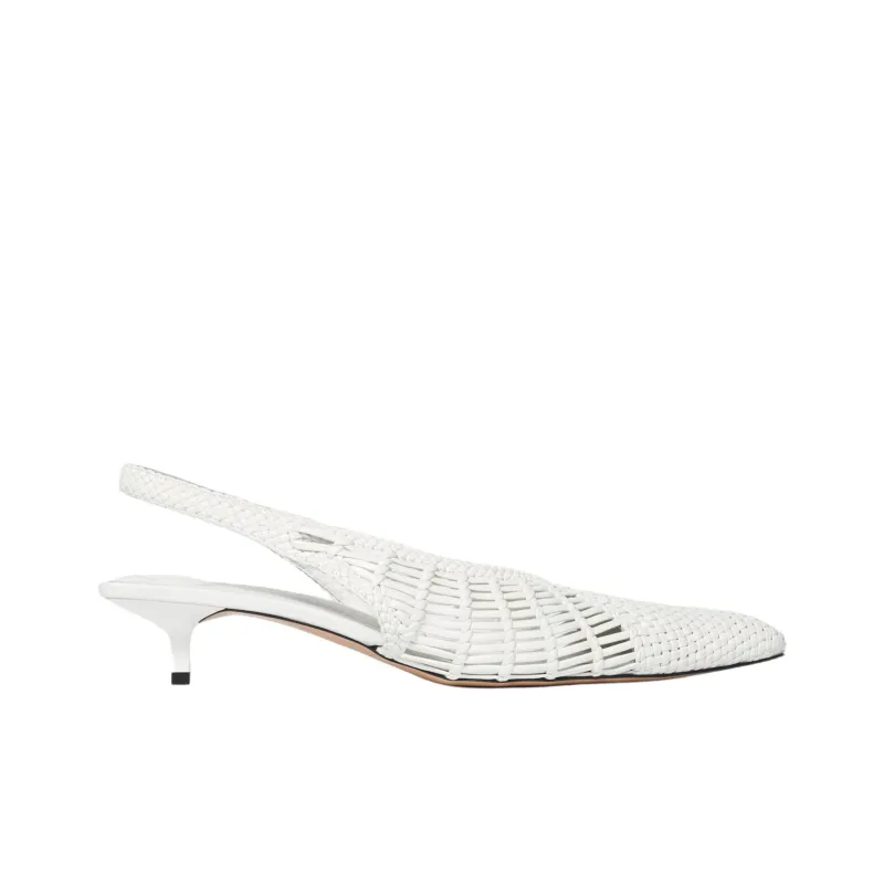 Jacquemus Cubisto Banane Slim Heel High Heels 3.5cm Women's White-1