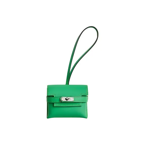HERMES Kelly Swift Calfskin Bag Accessory Women's Comic Green