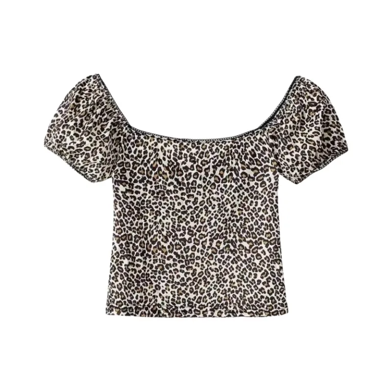 YGPRW T Shirts Women's Leopard Print-1
