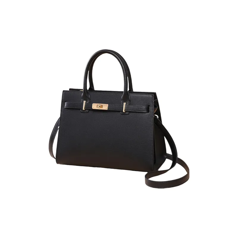 CNNCOO Cow Leather Shoulder Bag, Handbag Women's Maroon/Black-9