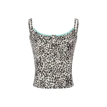 LA CRAWFISH Tank Tops Women's Sweet Leopard Print