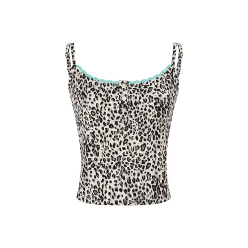 LA CRAWFISH Tank Tops Women's Sweet Leopard Print
