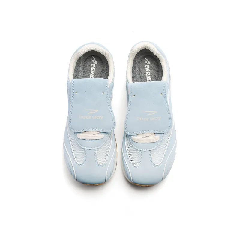 DEERWAY Height Increasing Abrasion Resistant Lightweight Low Top Casual Shoes Women's Blue-3