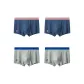 Blue 2 Pcs+Apricot Gray 2 Pcs