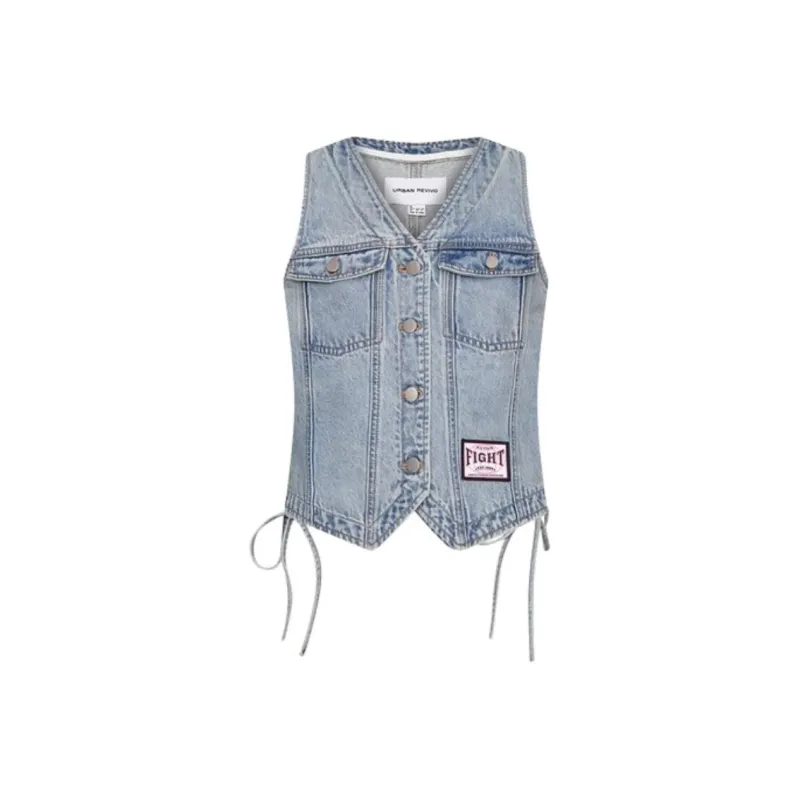 URBAN REVIVO Vests Women's Blue-0