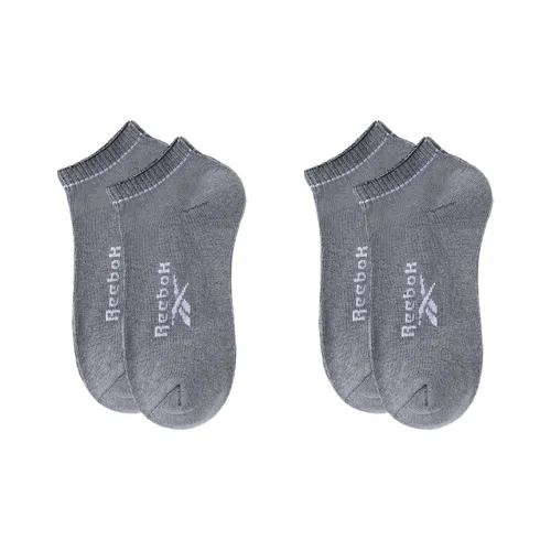 Reebok No Show Socks Unisex 2 Pack Dark Gray