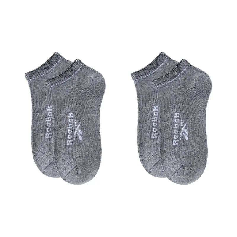 Reebok No Show Socks Unisex 2 Pack Dark Gray-0