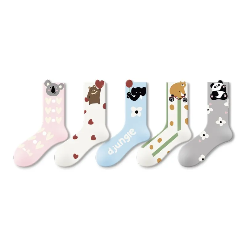 Gentle Welcome Mid Calf Socks Women's 5 Pack-1