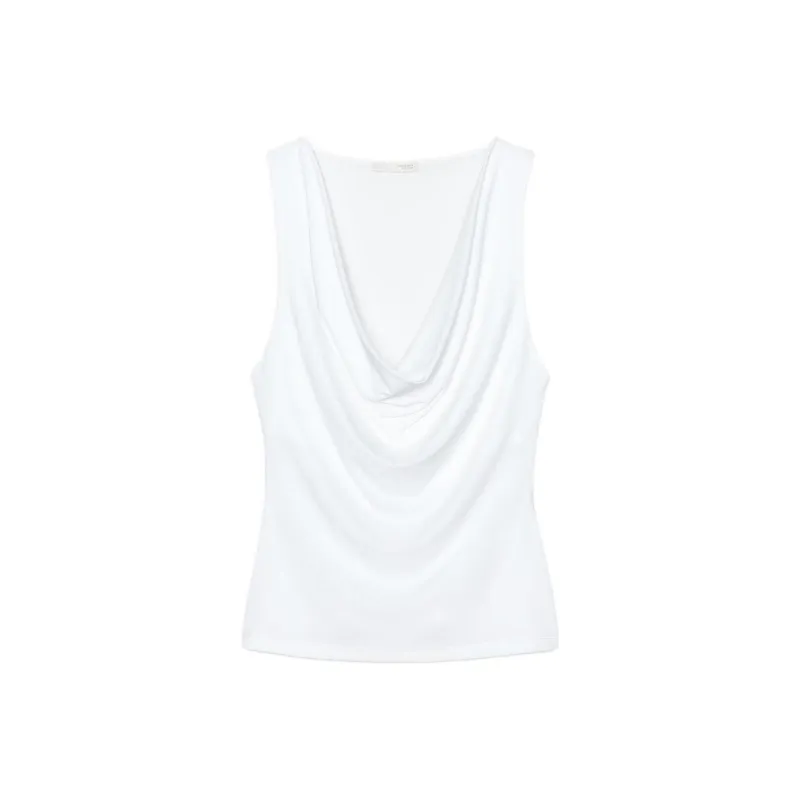 ZARA Tank Tops Women's White-0