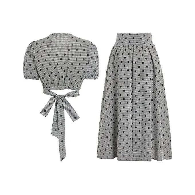 XUANSHU Two Piece Skirt Sets Women's-1