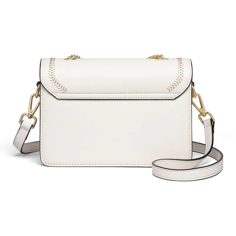 C°BANNER Cow Leather Shoulder Bag Women's Ecru-3
