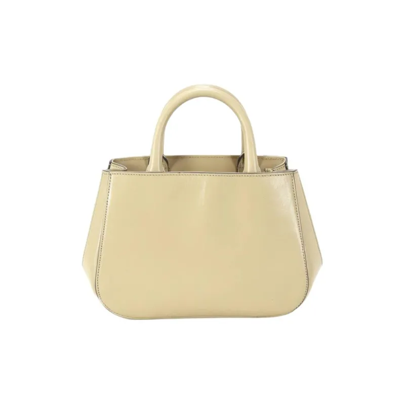 THE BRIDGE Leather One Shoulder Handbag Women's Beige-2