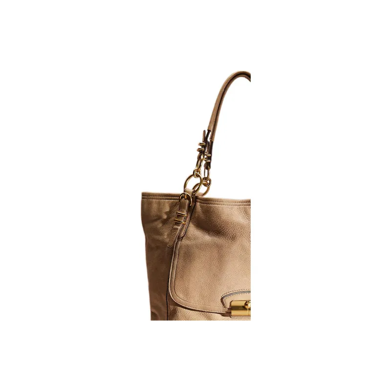 COACH Kristin Leather Tote Bag, Shopping Bag, Shoulder Bag, Handbag Tubas Women's Tawny-2