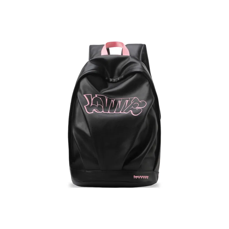 LOVVVVE PU Backpack Regular Unisex Black-0