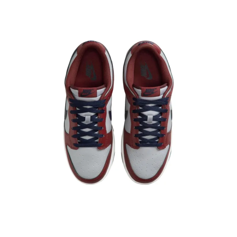 Nike Dunk Anti Slip Wear Resistant Low Top Skateboard Shoes Unisex Gray Red-3