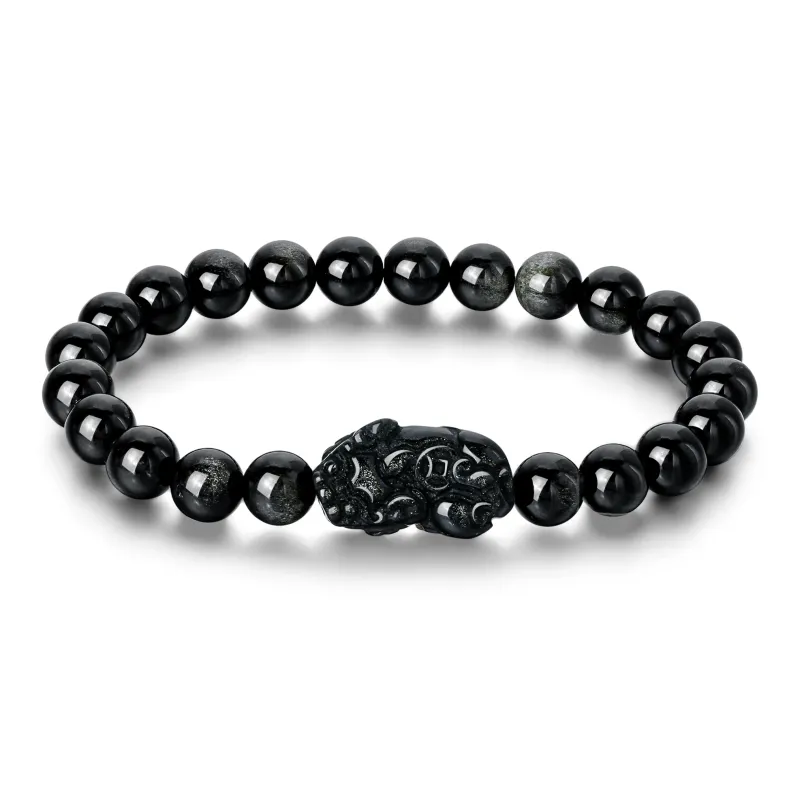 Lao Feng Xiang Obsidian Jade Bracelets Men's-0
