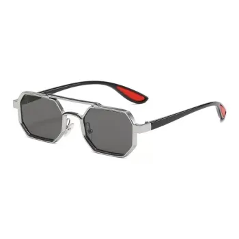 YALMY Metal Irregular Shape Sunglasses Men's
