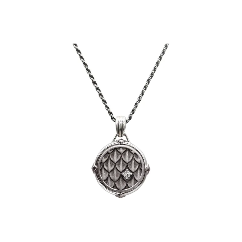 ICEWALD 925 Sterling Silver Necklaces Men's Multicolor Fortune Coins-5