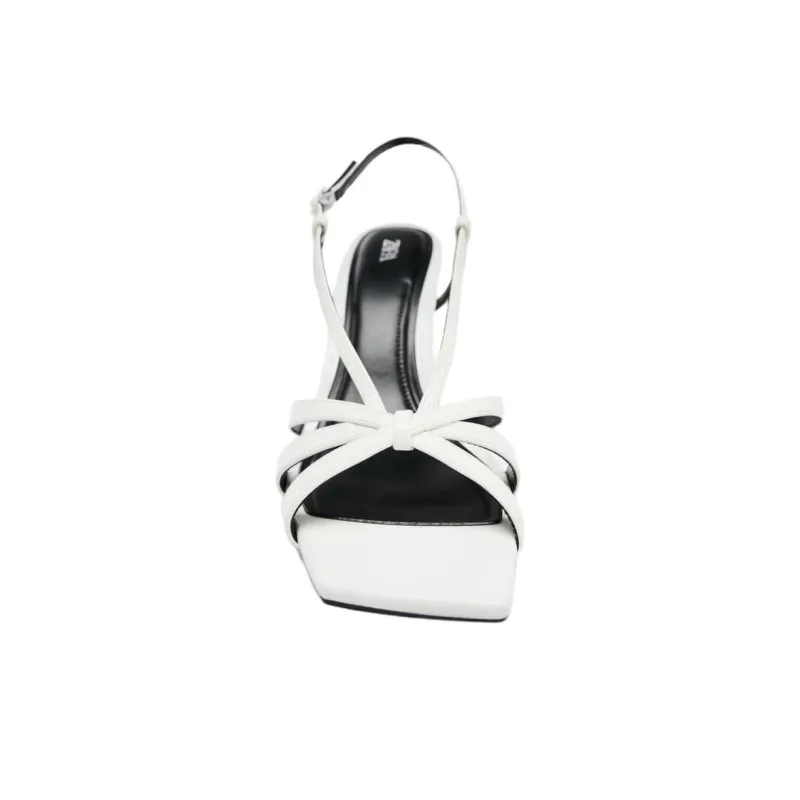 ZARA One Strap Sandals 9.5cm Women's White-3