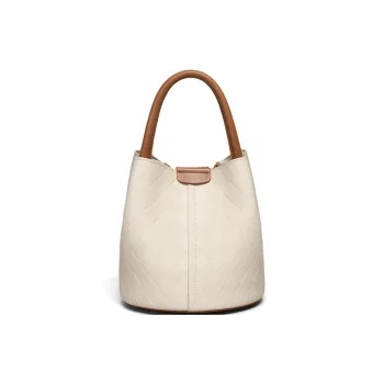 COMELY Cow Leather One Shoulder Handbag Women's Ecru