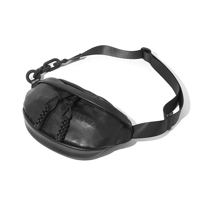 VIHUS Leather Crossbody Bag, Shoulder Bag Unisex Black-2