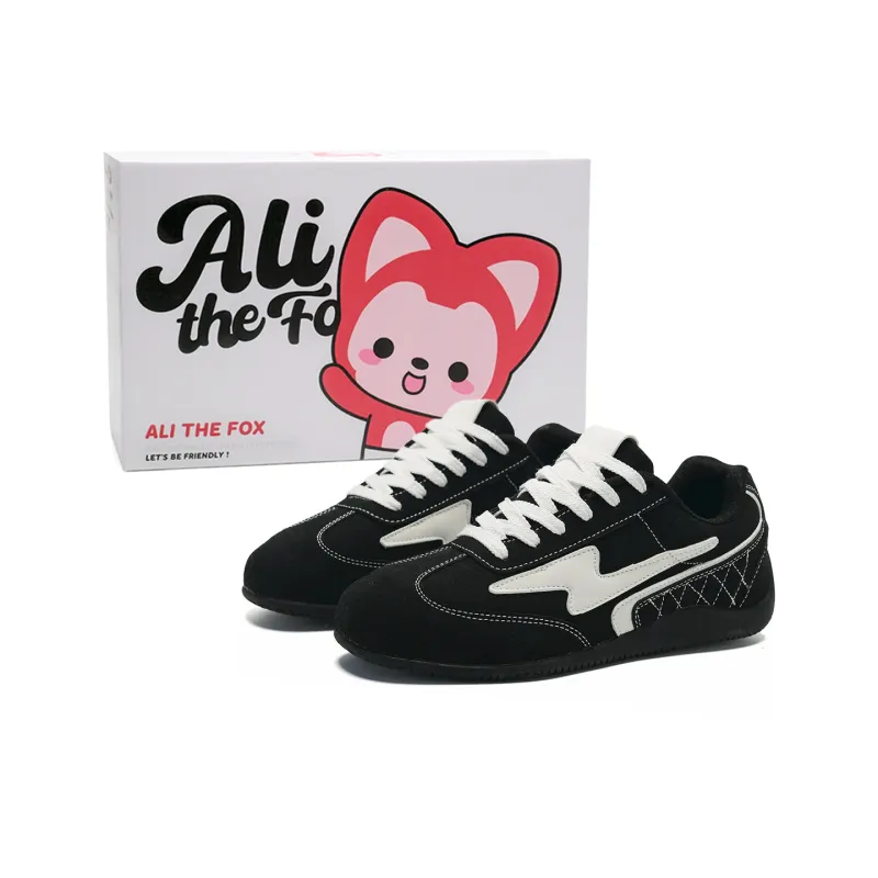 ALI THE FOX Slip Resistant, Abrasion Resistant, Balance, Lightweight, Breathable Low Top Skateboard Shoes Unisex-0