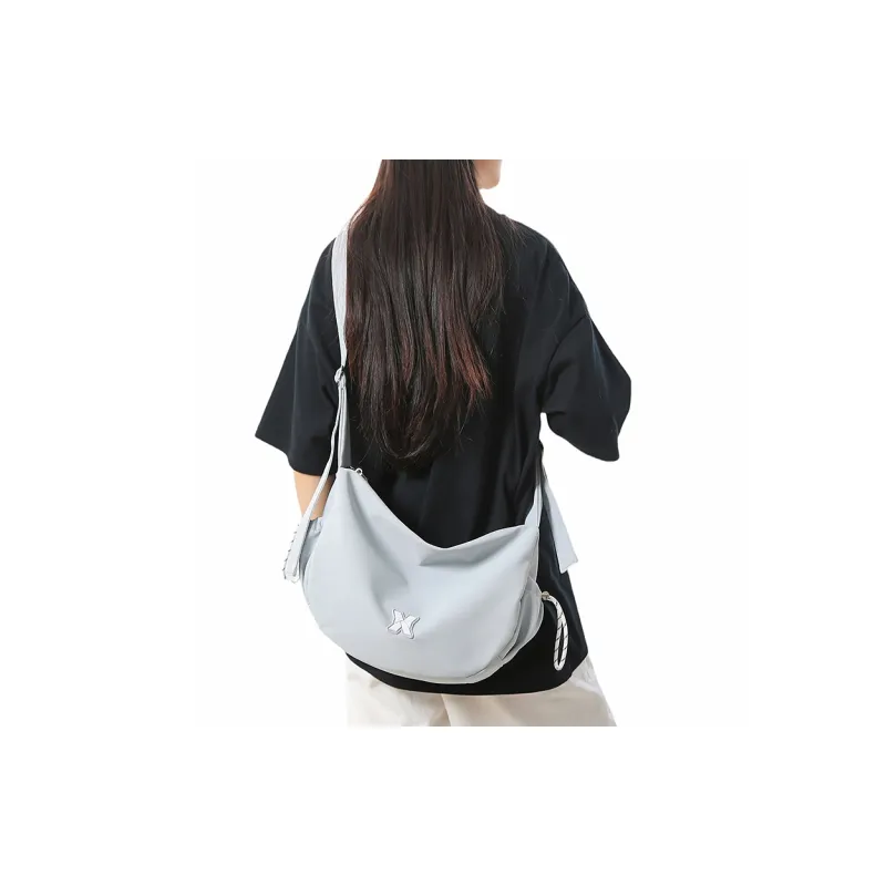 Kaka Tree Nylon Shoulder Bag, Crossbody Bag Unisex Black/Khaki/White/Blue-11