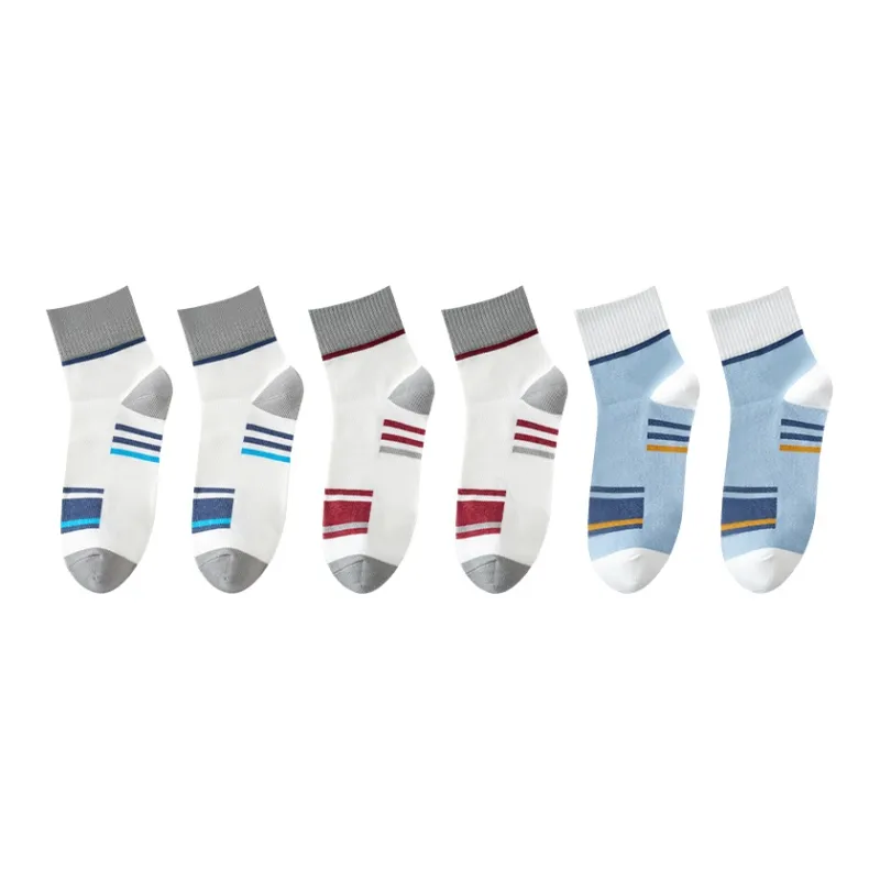 H YXIANG Mid Calf Socks Men's 6 Pack-11