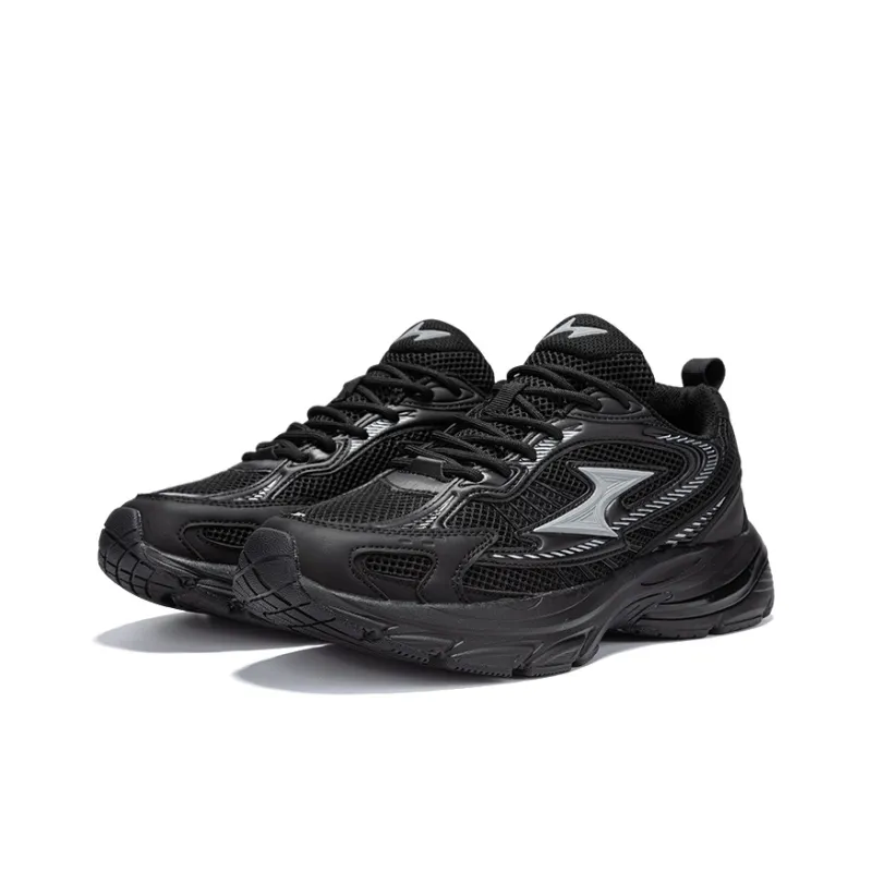 HEALTH Anti Slip Wear Resistant Low Top Running Shoes Unisex Starry Black-2