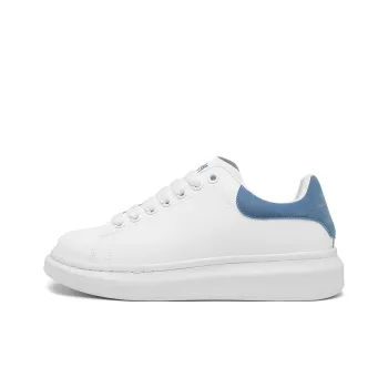 NFL Wide White Loose Fit Sneakers Low Top Skateboard Shoes Unisex White Blue