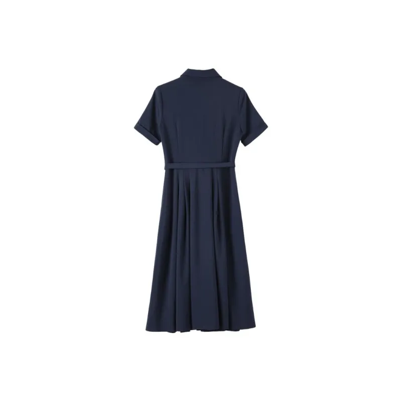 Late White Short Sleeved Dress Women's-1