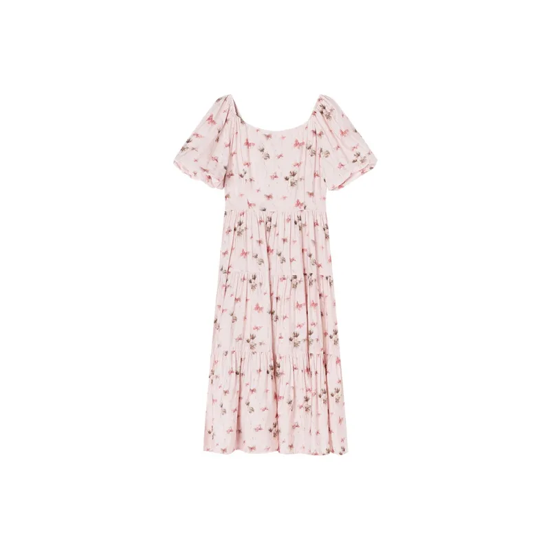 XIANGYING Short Sleeved Dress Women's-1