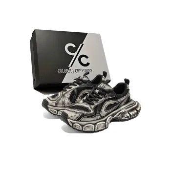 Colorful Creations Slip Resistant, Abrasion Resistant, Breathable Low Top Chunky Sneakers Men's