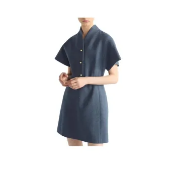 DIOR Short Sleeved Dress Women's Blue