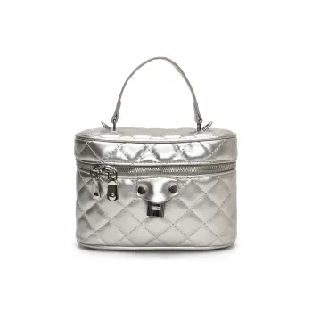 ZAVC PU Box Bag, One Shoulder Handbag Women's Silver/Pink/Black/Ecru/Blue