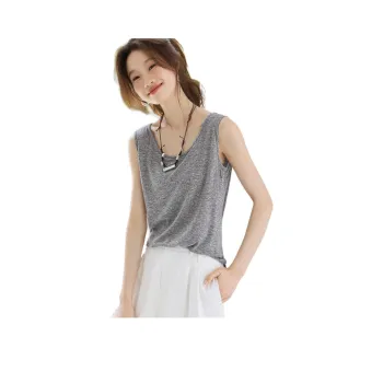 Mo Han Yi Mei Tank Tops Women's Light Heather Gray
